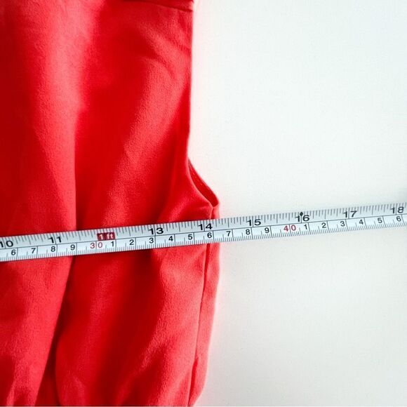 Esley Dress Fit & Flare Coral Sleeveless Side Zip Back Waist Elastic Women's S - Picture 7 of 9